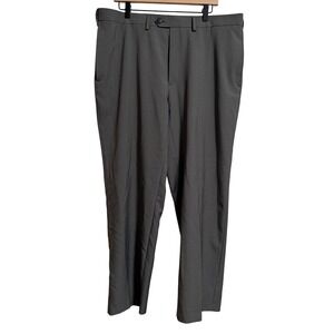 Haggar Classic Fit Eclo Stria Mens Dress Pants Grey 38x30